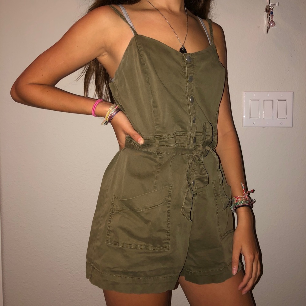 Dark green romper/jumpsuit